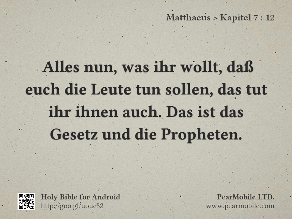 Matthaeus, Kapitel 7:12